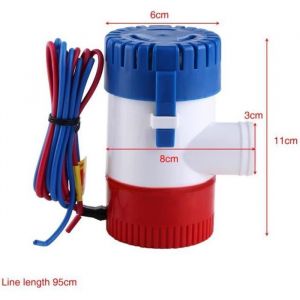 Pompe de Cale Submersible &Eacute;lectrique pour Yacht Bateau 12V 3A 1100 GPH - GOTOTOP - Rouge