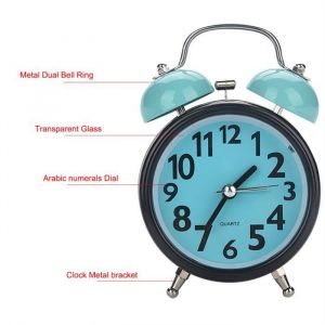 Réveil - Akozon - Montre de nuit - Mécanique - Ultra silencieux - Double cloche