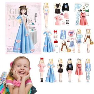 Habillage magnétique pour bébé poupée en papier à habiller princesse magnétique jeu de puzzle pour filles jouet aimant