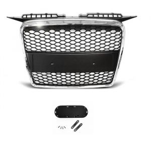 CALANDRE CHROME ET NOIR BRILLANT LOOK RS3 POUR AUDI A3 8P ET SPORTBACK 09/2004 A 06/2008