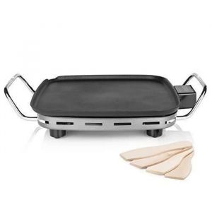 Plancha Chef Mini Classic noire - Princess - 28 x 28 cm - 4 Personnes - 1 900 W - Fonte daluminium