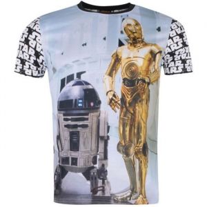 Tee-shirt Homme - Star Wars - R2D2 C3PO - Manches courtes - Col rond - Impression haute qualité