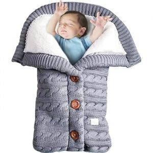 Nid dange tricoté ROCK pour bébé - Convient de 0 à 12 mois - Gris