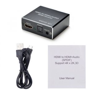 Convertisseur audio stro HDMI 4K x 2K HDMI vers HDMI SPDIF optique 35 mm Label