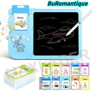 255 Cartes Flash Parlantes Jouet Enfant 2 ans Educatif - 510 Mots en Fran&ccedil;ais - avec Ardoise Magique - Jeux Educatif Enfant