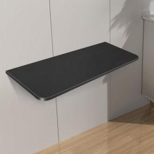 Table murale rabattable OHMG - Noir - 80x50cm - Bureau pliant peu encombrant