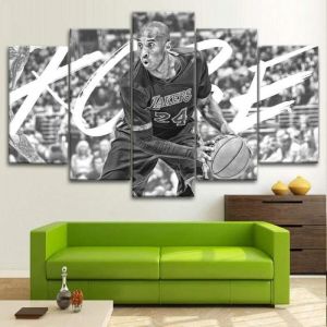 Kobe Bryant Basket-ball Sport Impressions sur Toile 5 Tableaux Peinture sur Toile Tableau Multi Panneau 5 Parties-100x50cm[57]