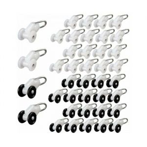 Rouleaux de rideau en mtal 40 pices crochets pour pergola et rail de rideau glisseurs pour tringle rideaux PZCC