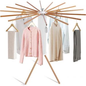 Étendoir Linge Pliable En Bois De CyprèsEtendoir Linge Interieur Pliable En Forme De PieuvreTrépied Sechoir A Linge De Lavage Av