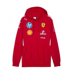 Sweat &agrave; capuche pilote Scuderia Ferrari HP Homme - Rouge