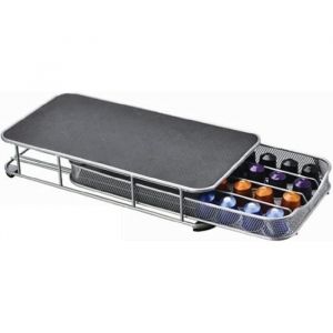 Support Dosettes Tiroir en Acier pour 40 Capsules Compatible Nespresso Pr&eacute;sentoir et Distributeur Rangement de PorteCapsules  438