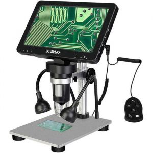 Svbony SV604 Microscope Numérique 1X-1200X 7Pouce LCD Microscope 12MP 1080FHD Télécommande pour Collection Monnaie PCB Soudure