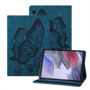 Coque Etui Cuir PU Papillon en Relief Portefeuille Housse Tablette pour Samsung Galaxy Tab A8 10.5 2021 - Bleu FGASBW