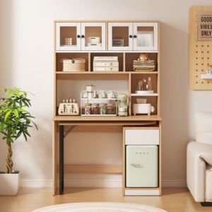 Bureau bureau bibliothèque avec armoires en MDF multicolore 180 cm-HAUSS SPOLE