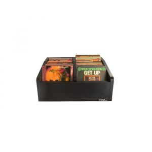 ENOVA VINYLE BAC 45T BL - Meuble noir pour vinyles 45 tours