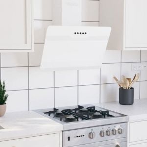 CLOUD Hotte aspirante Cuisine - Hotte murale 60 cm Acier et verre trempé Blanc CHYNEW39491669