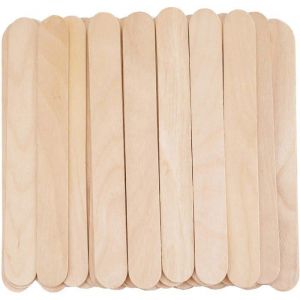 Lot de 100 b&acirc;tonnets de glace en bois spatules en bois loisirs cr&eacute;atifs b&acirc;tonnets en bois pour travaux manuels pour Label