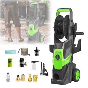 Nettoyeur Haute Pression 2000 W 130 Bars 420 l/h avec Buse R&eacute;glable Tuyau de 10 m pour Voitures Cl&ocirc;tures Terrasses et All&eacute;es