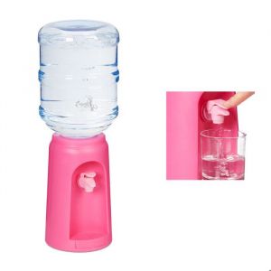Relaxdays distributeur d’eau avec réservoir et robinet fontaine de bureau 45 l plastique H x D: 475 x 17 cm rose
