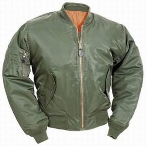 V&eacute;ritable Bomber Militaire US Kaki et Orange Pour Homme