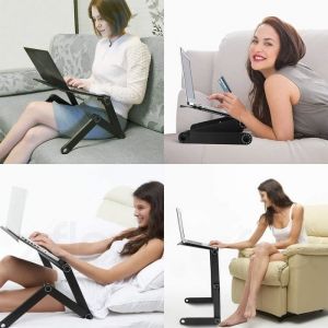 Support pour Ordinateur Portable Table de Lit PliableTable pour PC pour Ordinateur Portable Livre Noir