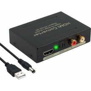 Adaptateur Audio 4K HDMI Convertisseur Digital Analogique SPDIF/Toslink RCA