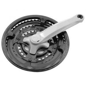 Pédalier vélo - PROWHEEL - 3 plateaux - Acier - Noir - 170 mm