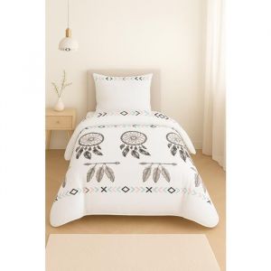 Couette - MORTREUX - Attrape Rêve Noir - 1 personne 140x200 - Mi saison - 350g/m² fibre siliconée