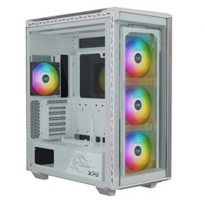 Armoire Gamer - XPG - BATTLECRUISER II - E-ATX - 4 Ventilateurs ARGB - Verre Trempé Blanc