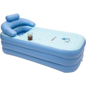 Baignoire Gonflable pour Adultes avec Pompe Électrique - Bain Pliable Portable pour Intérieur et Extérieur - Idéal pour Spa