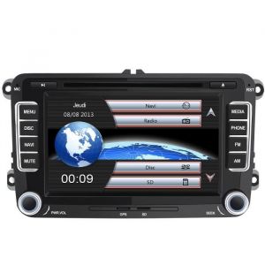 AWESAFE Autoradio GPS Navigateur pour Golf 5 6 VW Voiture 7 Pouces unité de tête stéréo Voiture 2 Din avec Lecteur de CD DVD FM RDS