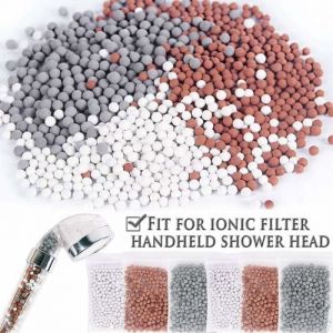Billes douchette Kit 6 Mois de Recharge Filtre Douche pour Pommeau Douche Anti Calcaire Douchette Billes Anti Calcaire à base