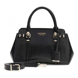 GUESS Sac &agrave; main noir pour femme - Leona Multi Compartment Satchel S 336533