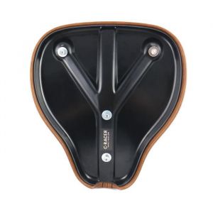 Selle pilote noire style Bobber monoplace pour moto vintage café racer rétro C.RACER