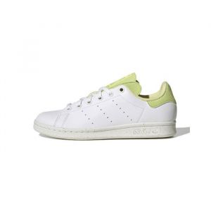 Basket adidas Originals STAN SMITH Junior - Blanc et vert - Cuir - Lacets - Garçon