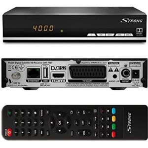 Strong SRT 7007 Décodeur Satellite HD Free to Air avec affichage (Récepteur TV Sat HDMI SCART USB) noir