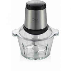 Hachoir &Eacute;lectrique - ROYAL SWISS - Verre Tremp&eacute; - Hachage Rapide - Couleur Gris