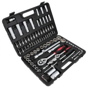 Coffret clés à douilles - PAI - 94 pièces - Acier au carbone - 1/4 pouce - Réversible