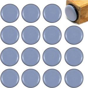 20 PCS Patins de Meubles Patins en T&eacute;flon Auto-Adh&eacute;sifs Patins pour Meubles Protection Rond pour Chaise Fauteuil (25 mm)