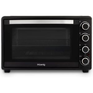 Mini four &eacute;lectrique posable - WOOPSO - 45L - 2000W - Programmable - Minuterie 60 min - Arr&ecirc;t automatique - Porte vitr&eacute;e