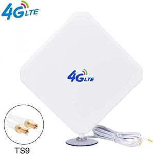 4G LTE Antenne TS9 Amplificateur De Signal &agrave; Haut Gain 35dBi 3G/4G LTE Antenne 4G r&eacute;seau Dual MiMo pour Routeur USB AirCard Huawei
