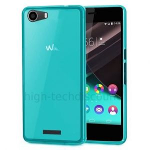 Housse etui coque pochette silicone gel fine pour Wiko Lenny 2 + film ecran - BLEU
