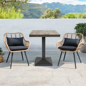 MIPAN.Table de bar - Table de bar haute - Table &agrave; manger 4 - 6 personnes - Table de bistrot carr&eacute;e - Table carr&eacute;e 60x60 - Style 1