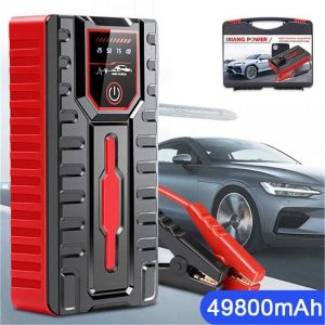 Booster batterie voiture 5000A Chargeur portable Booster 49800 mAh pour voiture essence 60 L ou diesel 40 L LED SOS &Eacute;tanche