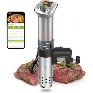 Cuiseur sous vide WIFI：  KitchenBoss Thermoplongeur Cuiseur Sous Vide APP Contrôle 40℃-90℃ Contrôle de la Température IPX7