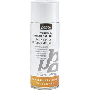 Vernis A&eacute;rosol - PEBEO - 400 ml - Satin&eacute; - Transparent