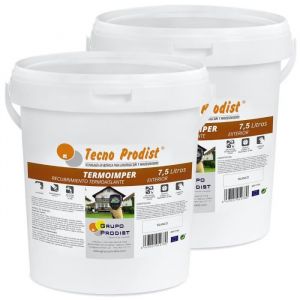 Peinture &agrave; lEau Isolante Thermique Ext&eacute;rieure - TERMOIMPER by Tecno Prodist - 75 + 75L - Blanc Optique