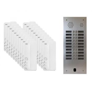 Kit interphone 2 rang&eacute;es avec 20 combin&eacute;s URMET Collectif