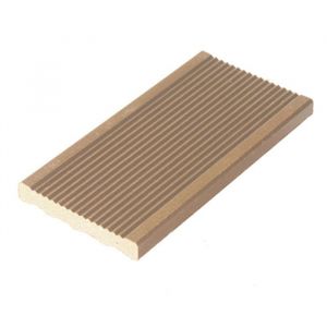 Plinthe finition terrasse bois composite - L: 200 cm - l: 5.5 cm - E: 1 cm - Beige clair