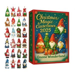 Calendrier de Gnome 2025 Calendrier De Avent De poup&eacute;ess Gnome avec 24 Gnomes 2D en acrylique. CALENDRIER - BLOC EPHEMERIDE